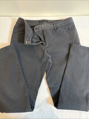 Theory Straight-Leg Pants in Charcoal Gray
